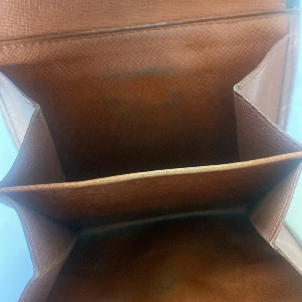 Vintage LOUIS VUITTON Monogram Leather Wallet Brown Men or Women - Picture 7 of 8